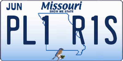 MO license plate PL1R1S