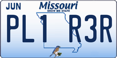 MO license plate PL1R3R