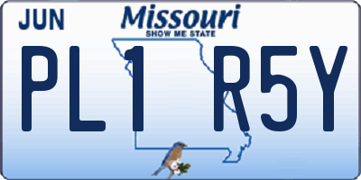MO license plate PL1R5Y