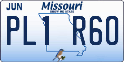 MO license plate PL1R6O