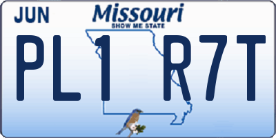 MO license plate PL1R7T