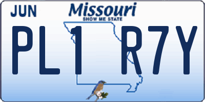 MO license plate PL1R7Y