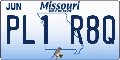 MO license plate PL1R8Q