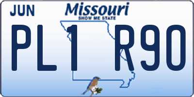 MO license plate PL1R9O