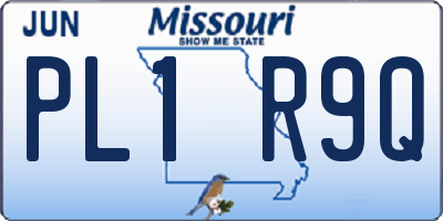 MO license plate PL1R9Q
