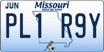 MO license plate PL1R9Y