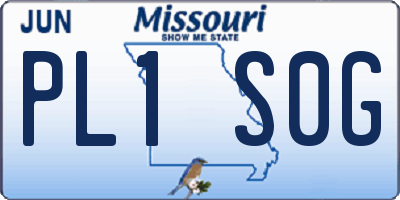 MO license plate PL1S0G