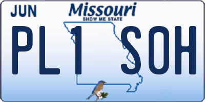 MO license plate PL1S0H