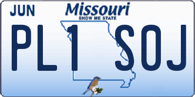 MO license plate PL1S0J