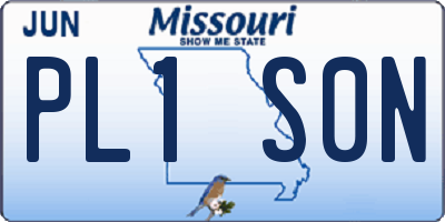 MO license plate PL1S0N