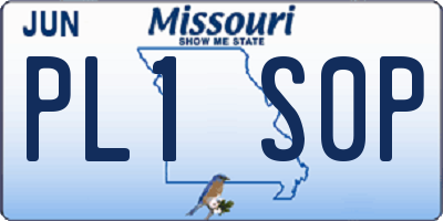 MO license plate PL1S0P