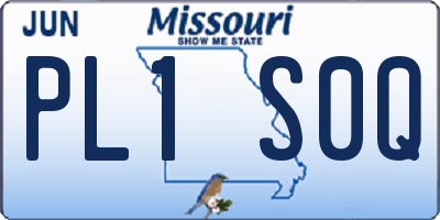 MO license plate PL1S0Q
