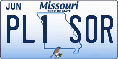 MO license plate PL1S0R