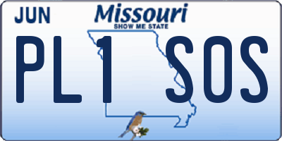MO license plate PL1S0S