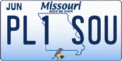MO license plate PL1S0U
