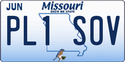 MO license plate PL1S0V