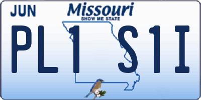 MO license plate PL1S1I