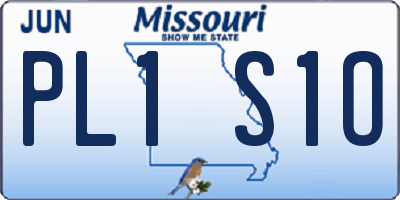 MO license plate PL1S1O