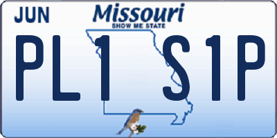MO license plate PL1S1P