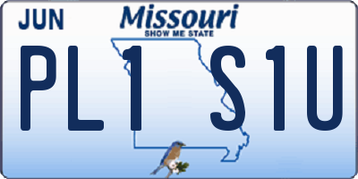 MO license plate PL1S1U