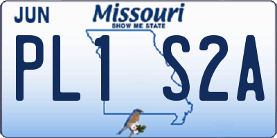 MO license plate PL1S2A