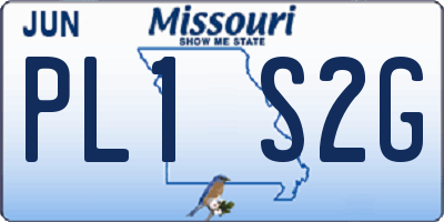 MO license plate PL1S2G