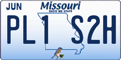 MO license plate PL1S2H