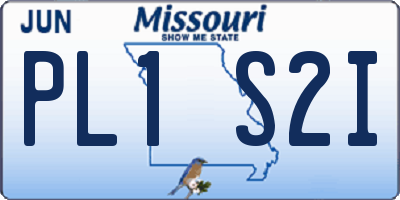 MO license plate PL1S2I