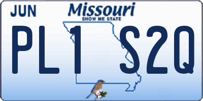 MO license plate PL1S2Q