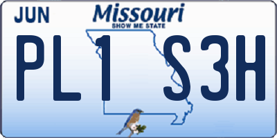 MO license plate PL1S3H