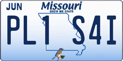 MO license plate PL1S4I