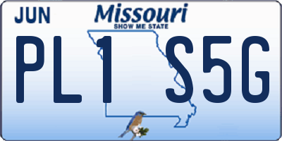 MO license plate PL1S5G