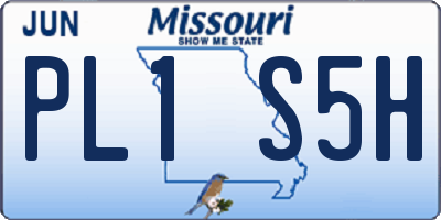 MO license plate PL1S5H