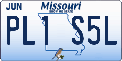 MO license plate PL1S5L