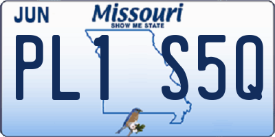 MO license plate PL1S5Q