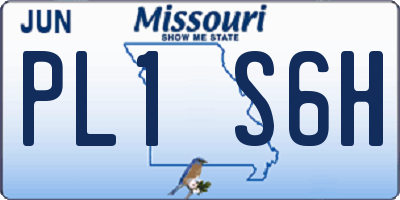MO license plate PL1S6H