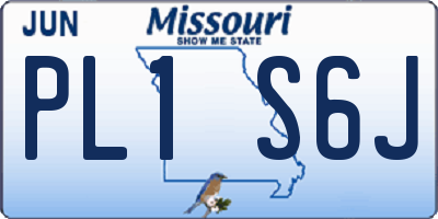 MO license plate PL1S6J