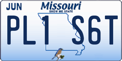 MO license plate PL1S6T