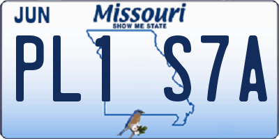 MO license plate PL1S7A