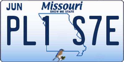 MO license plate PL1S7E