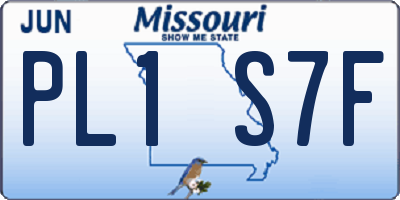 MO license plate PL1S7F