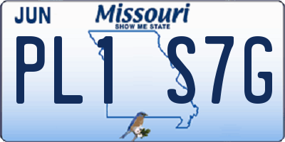 MO license plate PL1S7G
