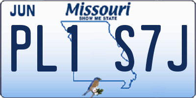 MO license plate PL1S7J