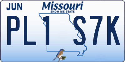 MO license plate PL1S7K