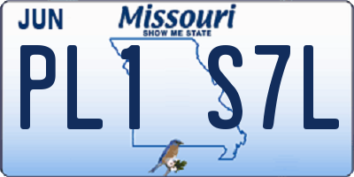 MO license plate PL1S7L
