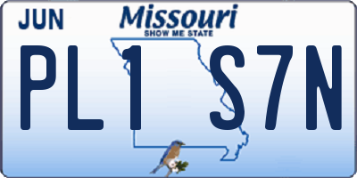 MO license plate PL1S7N