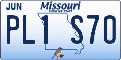 MO license plate PL1S7O