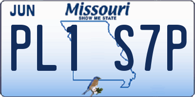 MO license plate PL1S7P