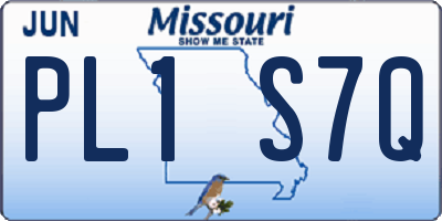 MO license plate PL1S7Q