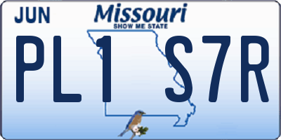 MO license plate PL1S7R